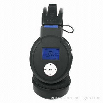 3.5mm jack wireless headphone with LCD screen